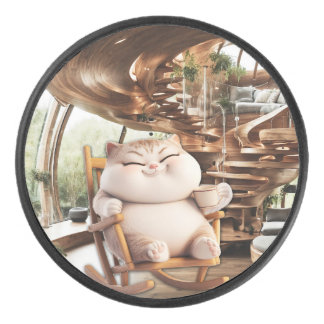 Fat And Sassy Coffee Time Hockey Puck
