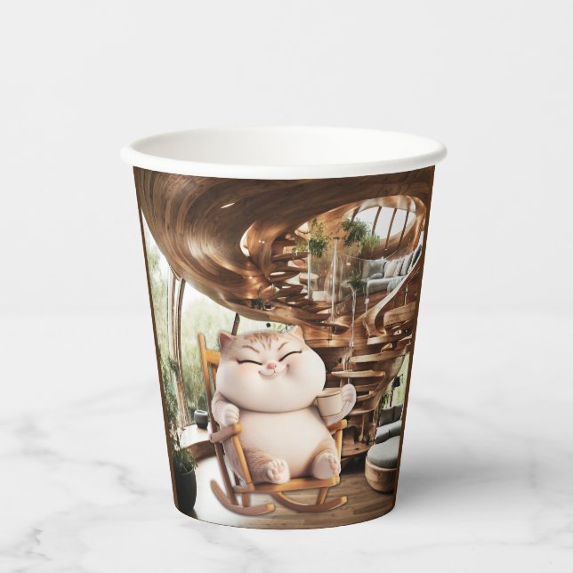 Fat And Sassy Coffee Time Paper Cups (Front)
