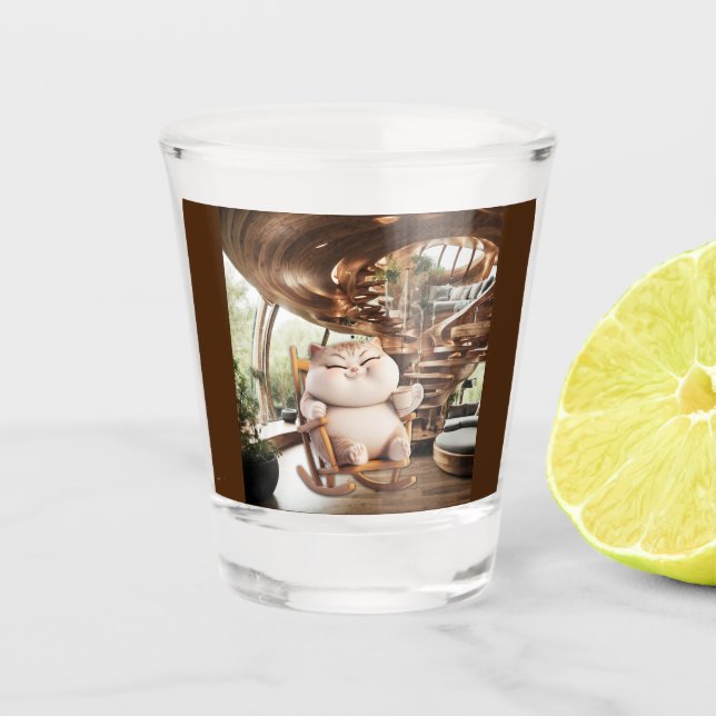 Fat And Sassy Coffee Time Shot Glass (Front)