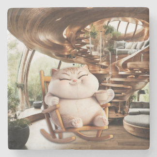 Fat And Sassy Coffee Time Stone Coaster