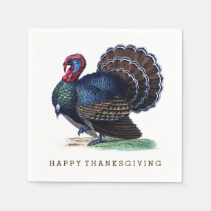 Fat Antique Turkey Thanksgiving Napkin