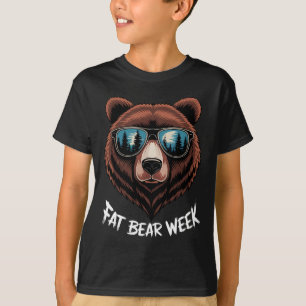 Fat Bear Week Retro Bear Sungles Nature Lovers T-Shirt