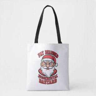 Fat Bearded Judgemental Bastard Hilarious Santa  Tote Bag
