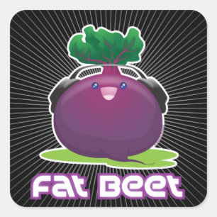 Fat Beet Square Sticker