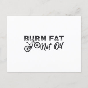 Fat Bike Burn Fat Not Oil Bike MTB Biker Fatbike Postcard