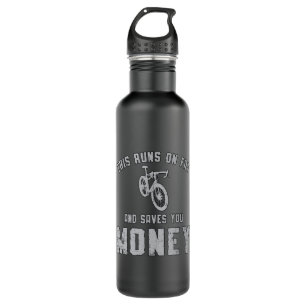 Fat Bike This Runs On Fat Bike Biker MTB Fatbike 710 Ml Water Bottle