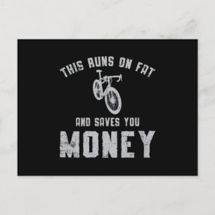 Fat Bike This Runs On Fat Bike Biker MTB Fatbike Postcard