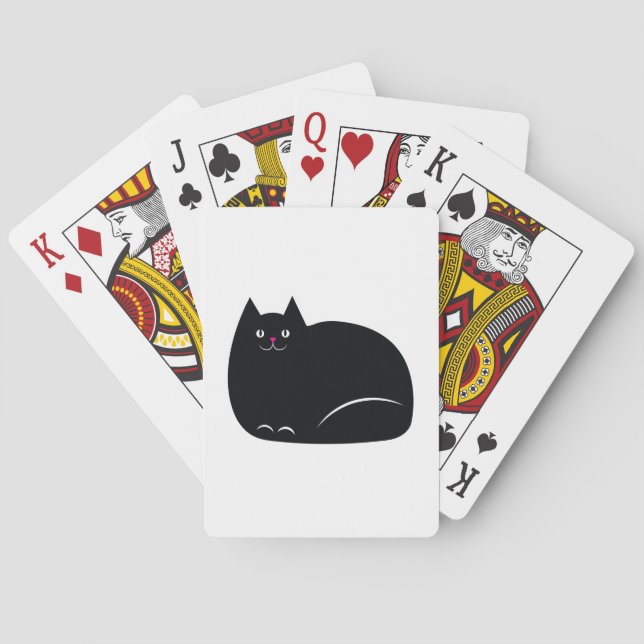 Fat Black Cat Playing Cards (Back)