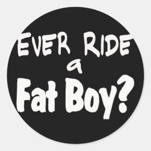 Fat Boy Rider Classic Round Sticker