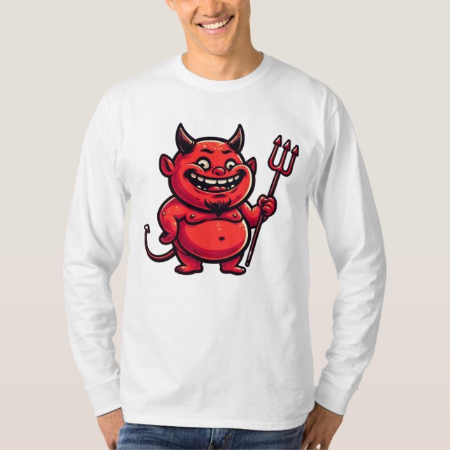 fat cartoon devil character T-Shirt (Front)