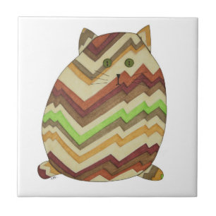 Fat Cat Ceramic Tile