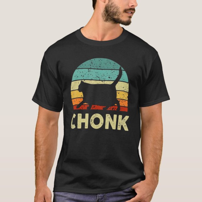 Fat Cat Chonk Meme   Parody Random T-Shirt (Front)