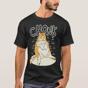 Fat Cat Chonk Scale Chonky Chubby Kitten Sarcasm M T-Shirt
