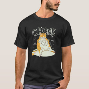 Fat Cat Chonk Scale Chonky Meme Chonker Cat T-Shirt