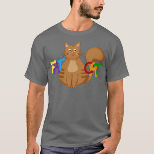 Fat Cat Cute Cat Art T-Shirt