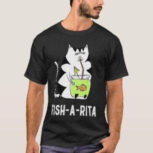 Fat Cat Drinking A Fish Bowl Drinking T-Shirt