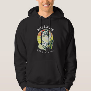 Fat Cat Drinking Beer Goes In Fun Comes Out Beer M Hoodie