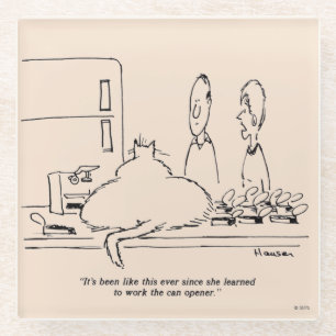 Fat Cat Glass Coaster