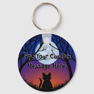 Fat Cat Keychain Personalised Cat Art Keychains