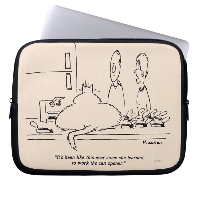 Fat Cat Laptop Sleeve (Front)
