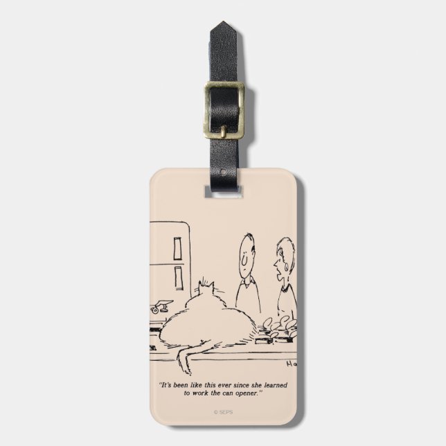 Fat Cat Luggage Tag (Front Vertical)