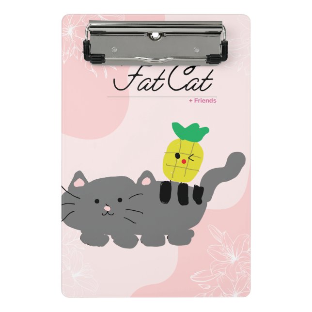 FAT CAT Mini Clipboard (Front)