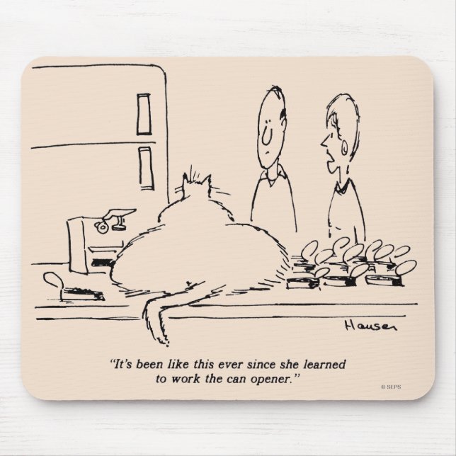 Fat Cat Mouse Mat (Front)