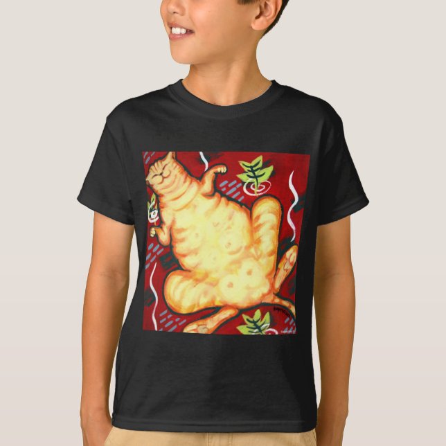 Fat Cat on a Cushion T-Shirt (Front)