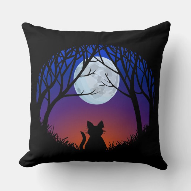 Fat Cat Pillow Fun Cat Lover Gifts and Decor (Front)