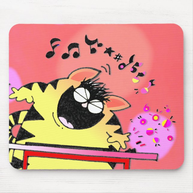 Fat Cat Play Keyboard Mouse Mat (Front)