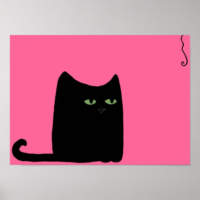 Fat Cat Print (choose your color, size) (Front)