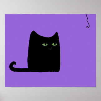 Fat Cat Purple Print (customisable)