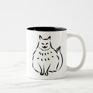 Fat Cat Two-Tone Coffee Mug