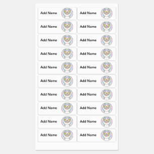 Fat Cat with Cheshire Cat Grin Labels