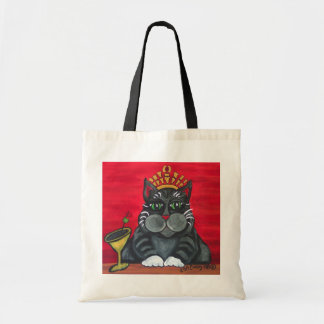 Fat Cat with Martini Tote Bag