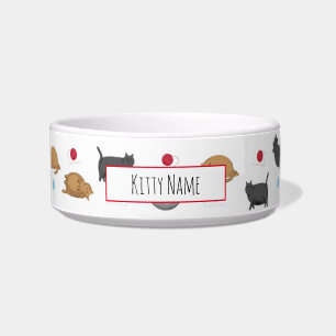 Fat Cats Ceramic Cat Bowl