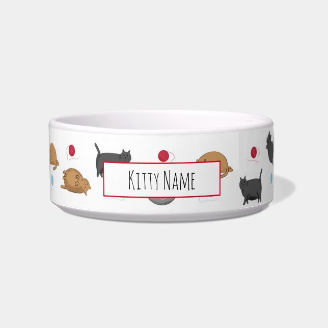 Fat Cats Ceramic Cat Bowl (Front)