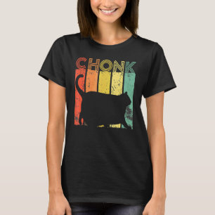 Fat Cats Meme Vintage Retro Chonk Cat T-Shirt