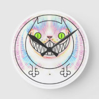 Fat Cheshire Cat Acrylic Wall Clock