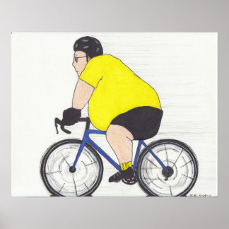 Fat cyclist poster
