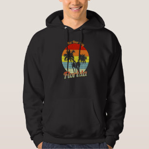 Fat Deer Key Florida Retro Tropical Palm Trees Vac Hoodie
