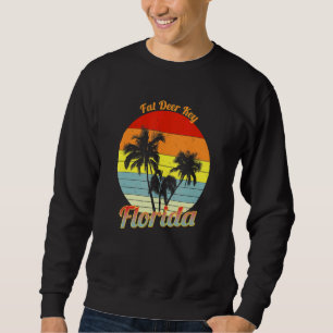 Fat Deer Key Florida Retro Tropical Palm Trees Vac Sweatshirt