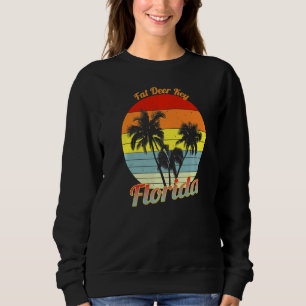 Fat Deer Key Florida Retro Tropical Palm Trees Vac Sweatshirt