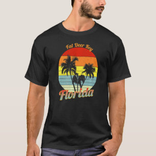 Fat Deer Key Florida Retro Tropical Palm Trees Vac T-Shirt