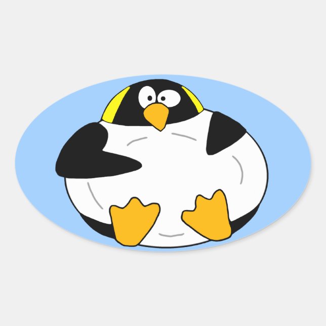 Fat Emperor Penguin Sticker (Front)