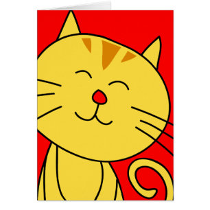 Fat Face Cat Blank Card