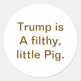 Fat Filthy little Pig Trump Hankamer Artjunkhaus Classic Round Sticker