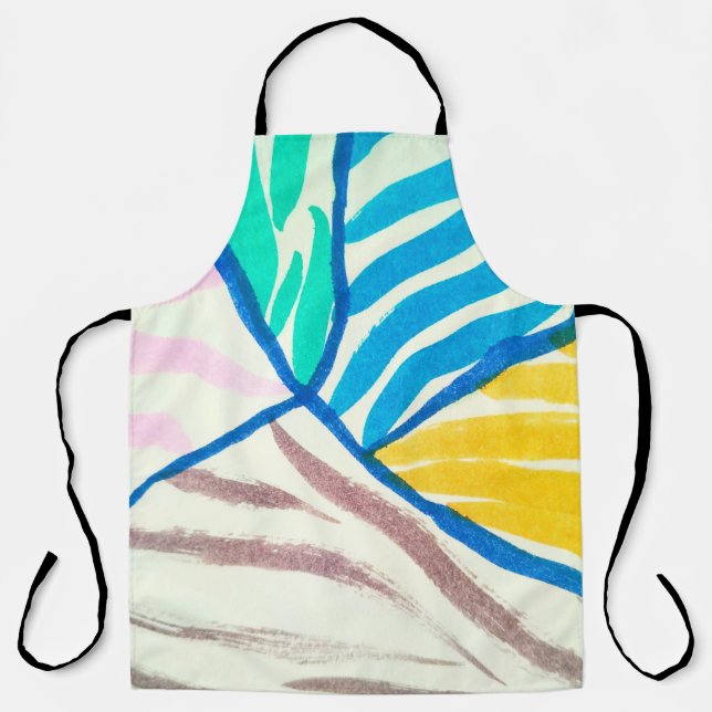 Fat, fluffy cats are lying on their backs. Cute co Apron (Front)