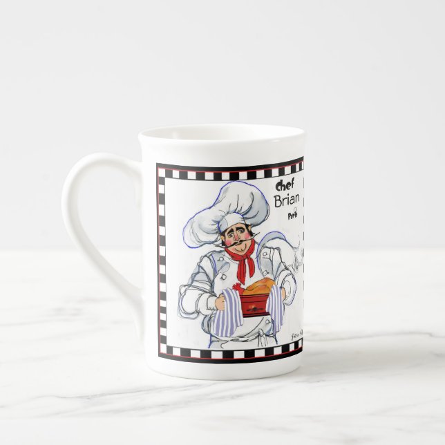 Fat French Chef Mug Art (Left)