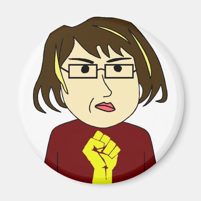 Fat Girl Fights Back Magnet (Front)